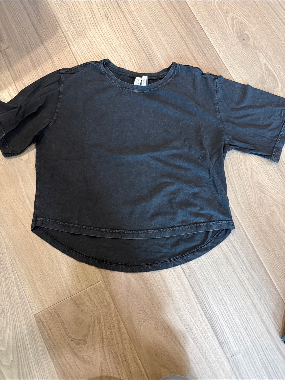 Zella Black Short-Sleeve Crewneck Tee